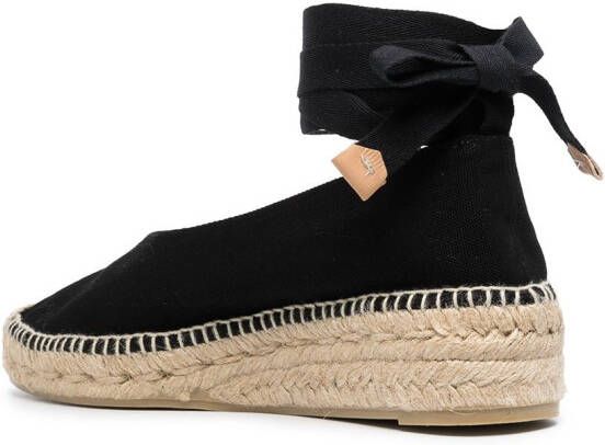 Castañer Gea espadrilles met sleehak Zwart