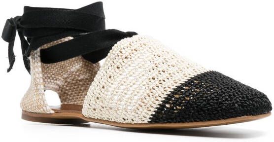 Castañer Gretel espadrille met enkelbandje Zwart