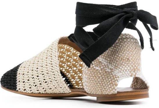 Castañer Gretel espadrille met enkelbandje Zwart