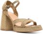 Castañer Metallic slingback sandalen Goud - Thumbnail 2