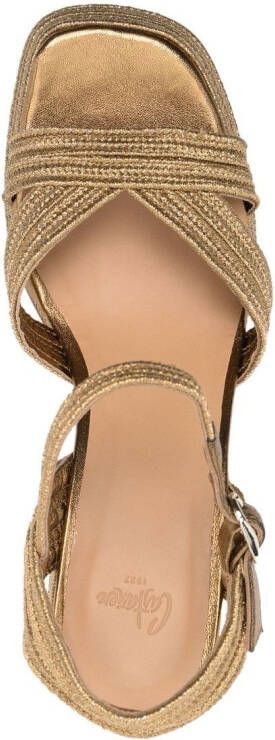 Castañer Metallic slingback sandalen Goud