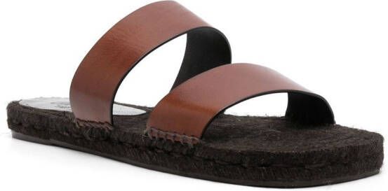 Castañer Kim espadrilles met dubbel bandje Bruin