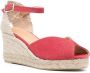 Castañer Espadrilles met leren hak Rood - Thumbnail 2