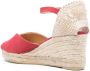 Castañer Espadrilles met leren hak Rood - Thumbnail 3