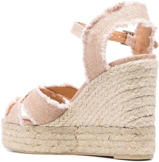 Castañer Espadrilles met plateauzool Roze