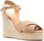 Castañer 110 mm Blaudell espadrilles met sleehak Bruin - Thumbnail 2