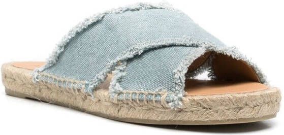 Castañer Palmera espadrilles met open neus Blauw