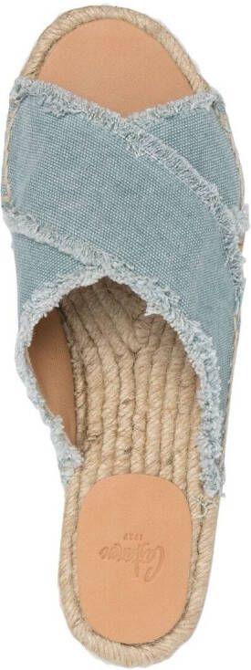 Castañer Palmera espadrilles met open neus Blauw