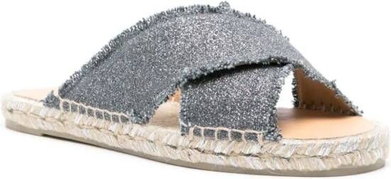 Castañer Palmera espadrilles met glitter Grijs