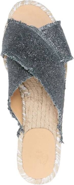 Castañer Palmera espadrilles met glitter Grijs