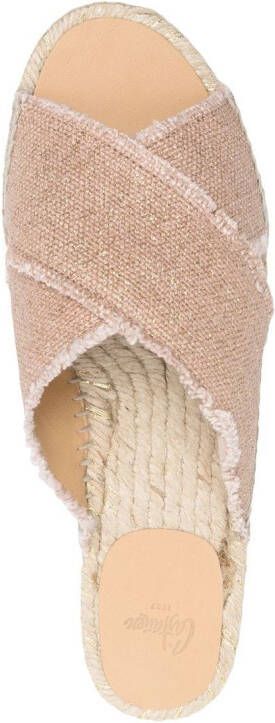 Castañer Palmera raffia espadrilles Goud