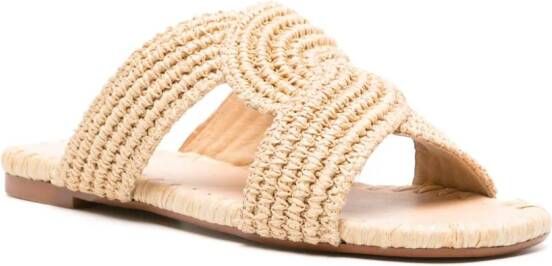 Castañer Prado raffia slippers Beige