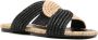 Castañer Prado slippers van geweven raffia Zwart - Thumbnail 2