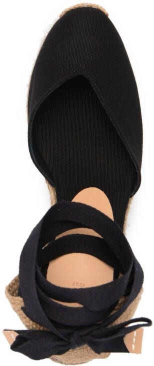 Castañer Raffia sandalen Zwart