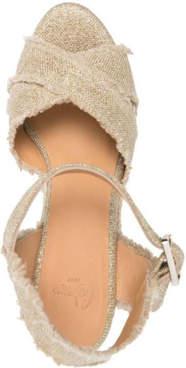 Castañer Sandalen met gekruiste bandjes Beige