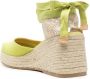 Castañer Tina espadrilles met sleehak Groen - Thumbnail 3