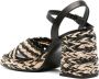 Castañer Vicen raffia sandalen Zwart - Thumbnail 3