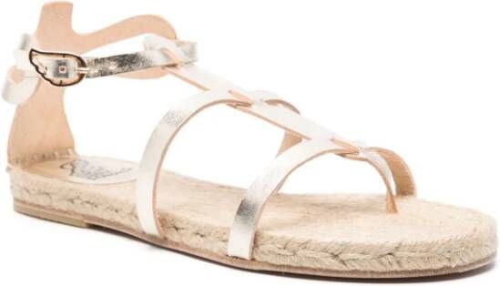 Castañer x Ancient Greek leren espadrilles Goud