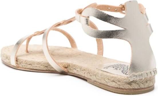 Castañer x Ancient Greek leren espadrilles Goud