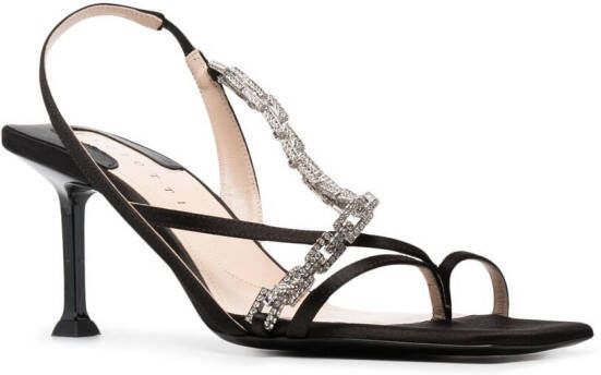 Cesare Paciotti Sandalen met edelsteen Zwart