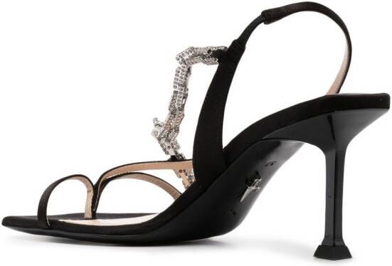 Cesare Paciotti Sandalen met edelsteen Zwart