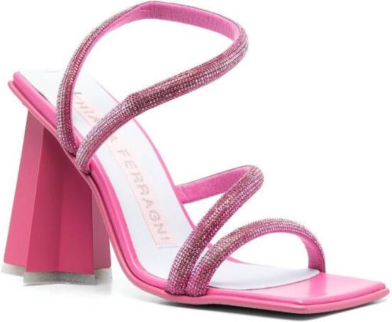 Chiara Ferragni Sandalen verfraaid met kristallen Roze