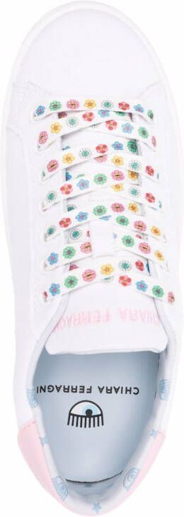 Chiara Ferragni Eyestar sneakers met plateauzool Wit