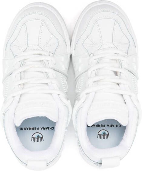 Chiara Ferragni Kids Sneakers met Eyelike-patroon Wit