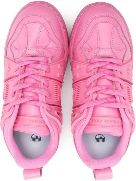 Chiara Ferragni Kids Sneakers met Eyelike-patroon Roze