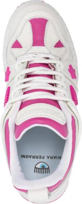 Chiara Ferragni Leren sneakers met logo-applicatie Wit