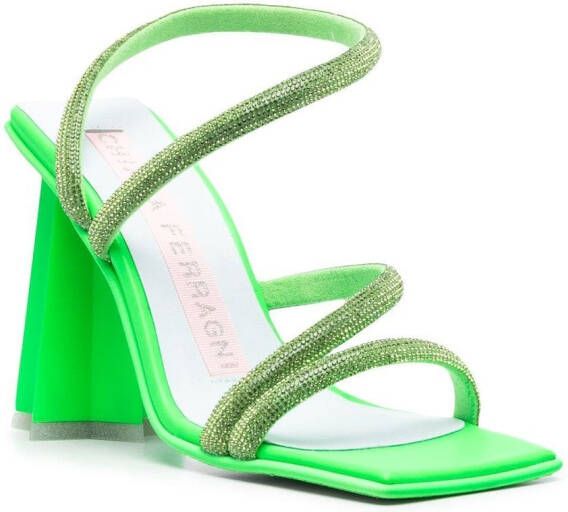 Chiara Ferragni Sandalen met kristallen bandje Groen