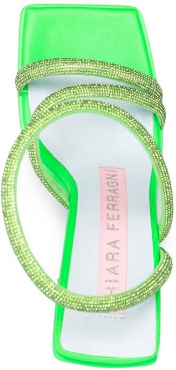 Chiara Ferragni Sandalen met kristallen bandje Groen