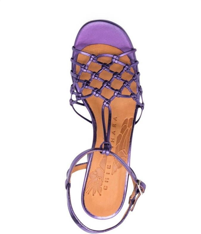 Chie Mihara Bassi sandalen met metallic-effect Paars