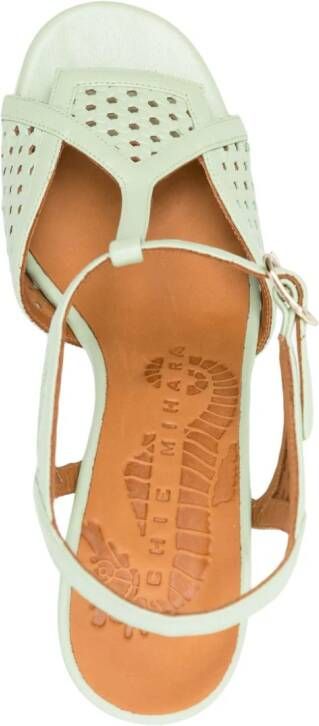 Chie Mihara Bessy 75mm leren sandalen Groen