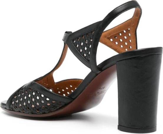 Chie Mihara Bessy geperforeerde sandalen 75 mm Zwart