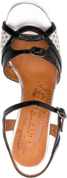 Chie Mihara Bindi 75 mm leren sandalen Zwart