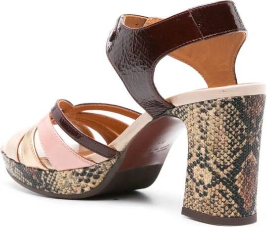 Chie Mihara Kelati 85mm leren sandalen Bruin