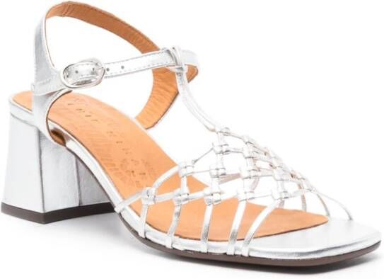 Chie Mihara Lantes 60 mm leren sandalen Zilver