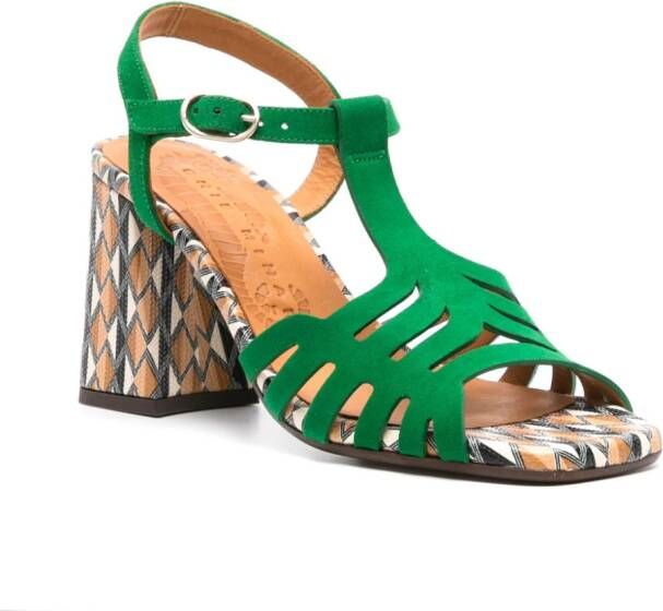 Chie Mihara Pesca sandalen met geometrische print Groen