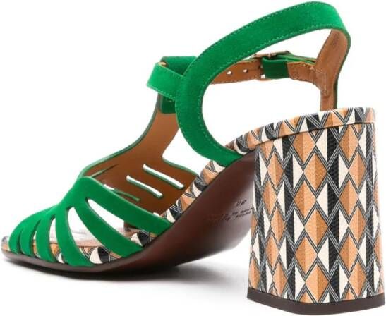 Chie Mihara Pesca sandalen met geometrische print Groen