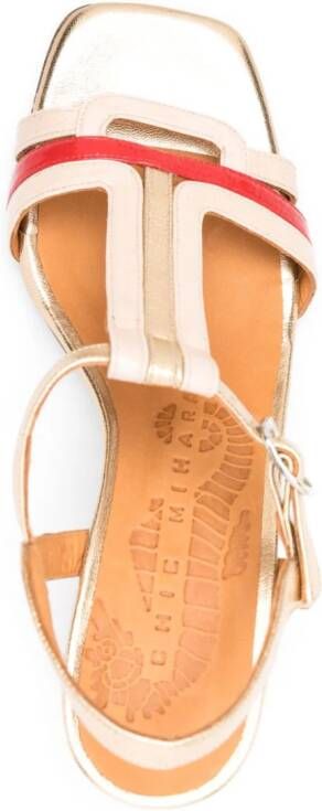 Chie Mihara Piyata 70mm leren sandalen Goud