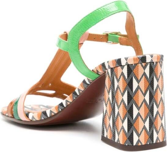 Chie Mihara Piyata 70mm leren sandalen Groen