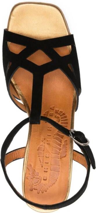 Chie Mihara Plau 70mm leren sandalen Zwart