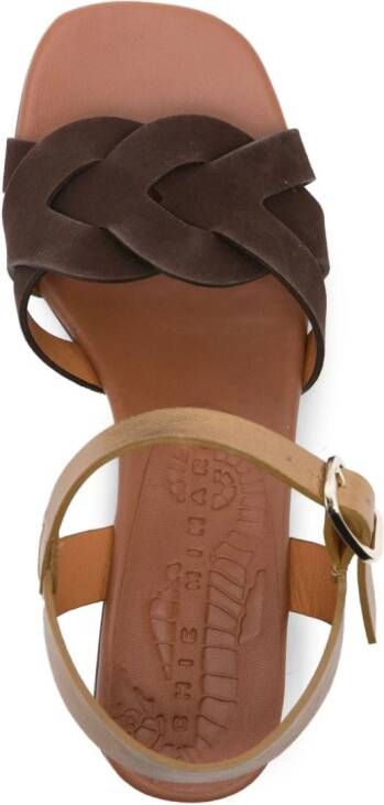 Chie Mihara Quara 50mm leren sandalen Bruin