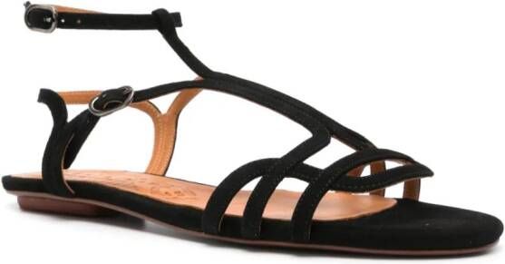Chie Mihara Suède sandalen Zwart