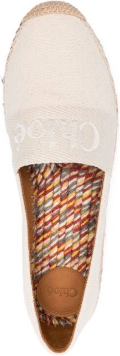 Chloé Espadrilles met logoprint Beige