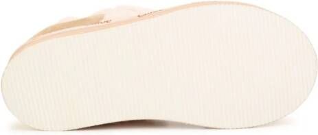 Chloé Kids Fleece slippers Beige