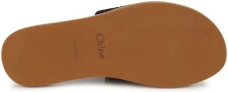 Chloé Kids Sandalen met logoprint Bruin