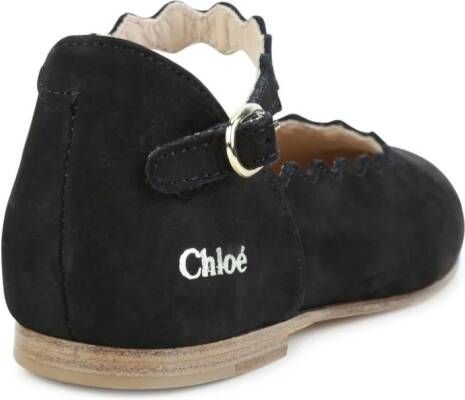 Chloé Kids Leren ballerina's Zwart