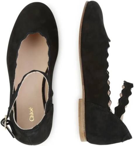 Chloé Kids Leren ballerina's Zwart